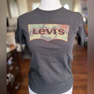 Boys Black Levi T-Shirt - Size M